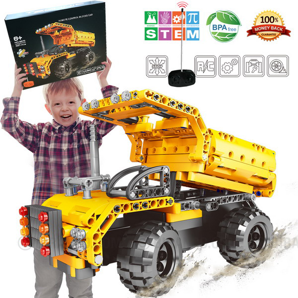 rc truck building toys engineering construction vehicle blocks kits