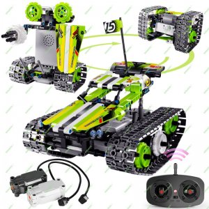 BIRANCO. Remote Control Tracked 3in1 Stunt Racer Building Kit - RC Car STEM Construction Toy, Gift Idea for Kids, Boys and Girls Ages 8-12 Year Old (353 Pcs)