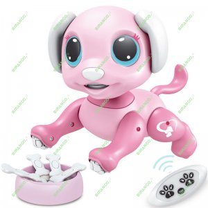 BIRANCO. Remote Control Dog Gesture Sensing - Smart Puppy Pink Toy Robot Pet Walks Barks Interactive with Toddler, STEM Play, Best Christmas Holiday Birthday Gifts for 3 4 5 6 7 8 Years Old Girl